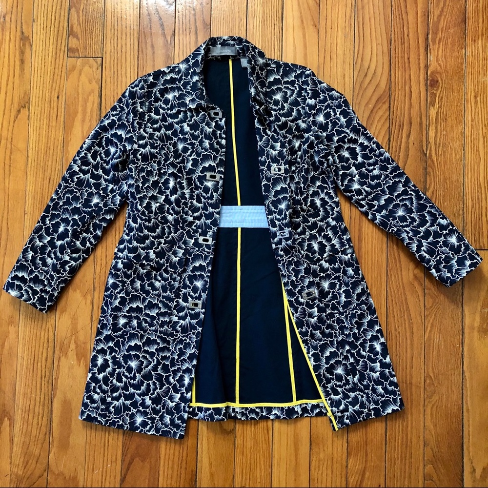 Liz Claiborne Navy print coat